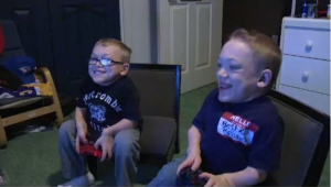 Wingham brothers Lucas and Zane Braun are undergoing clinical drug trials for a rare genetic disorder Morquio A Syndrome. Photo taken by CTV Kitchener/Saturday, December 8, 2013.