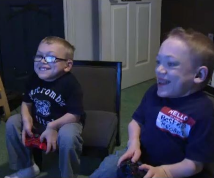 Wingham brothers Lucas and Zane Braun are undergoing clinical drug trials for a rare genetic disorder Morquio A Syndrome. Photo taken by CTV Kitchener/Saturday, December 8, 2013.